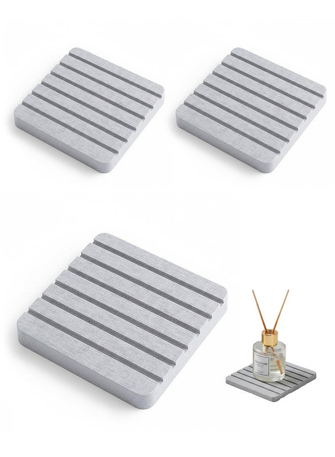 Gaahkai 3PCS Stone Drying Tray for Kitchen Counter, Diatomite Fast Water Absorbing Coasters for Bathroom Sink - Image 1